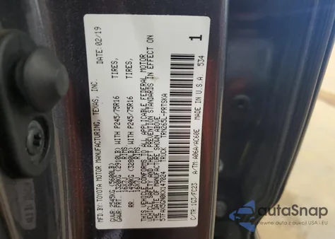 2019 Toyota Tacoma Double Cab from USA, damaged, VIN 5TFAX5GN0KX147024